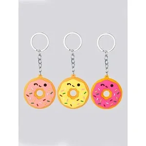 Candy Colors Keychain Donut Cartoon pvc rubber Keychain