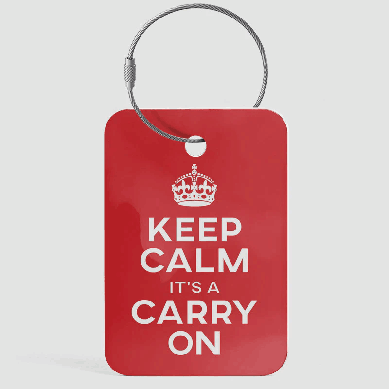 Keep Calm It's a Carry On PVC Luggage Tag