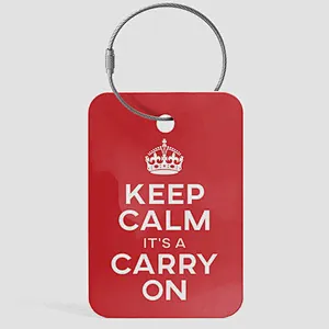 Keep Calm It's a Carry On PVC Luggage Tag