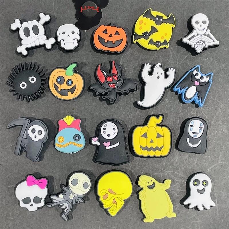 Cute Cartoon Fridge Magnetic Sticker Pumpkin Bat Bone Ghost Refrigerator Magnets Halloween Gift