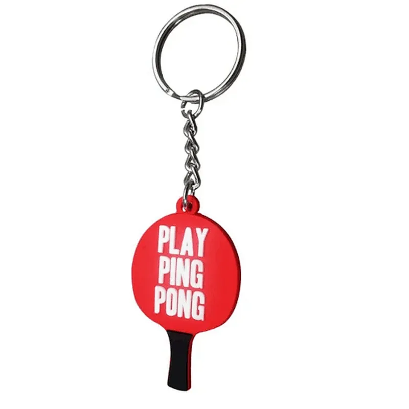 Designer Ping Pong Paddle Table Tennis Custom pvc keychain
