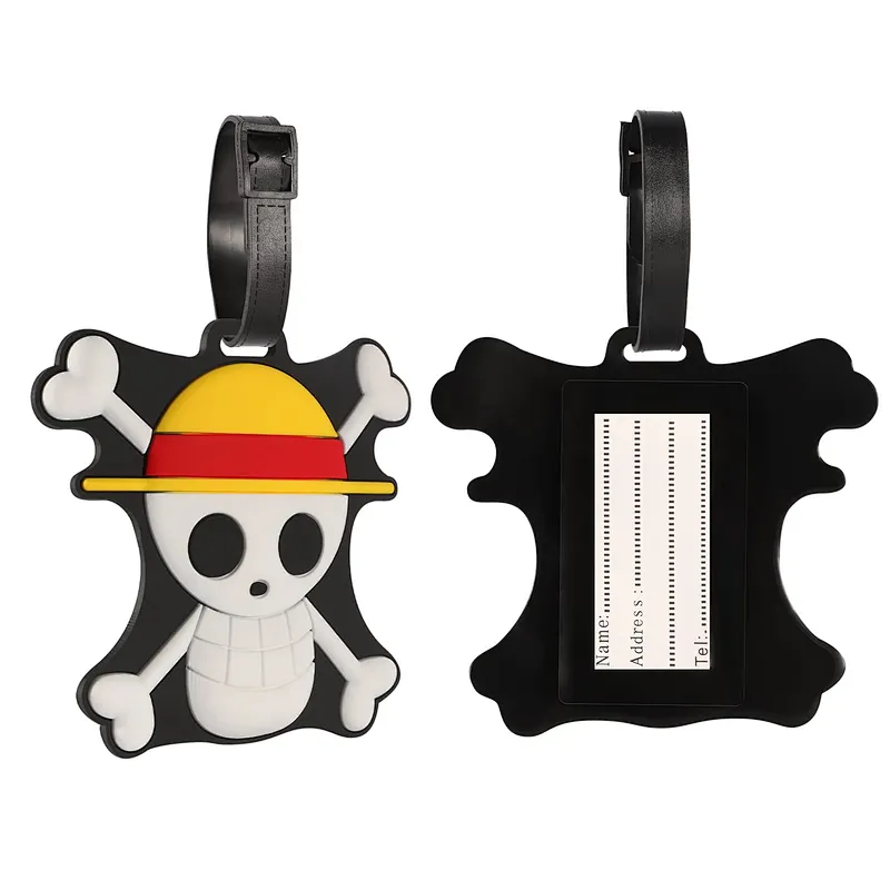Cool Skull Luggage Tag Suitcase Travel Accessories PVC Plastic Creative Holder Baggage Boarding Tags