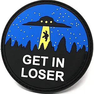 Get in Loser PVC Rubber PVC Hook and Loop Patch Funny