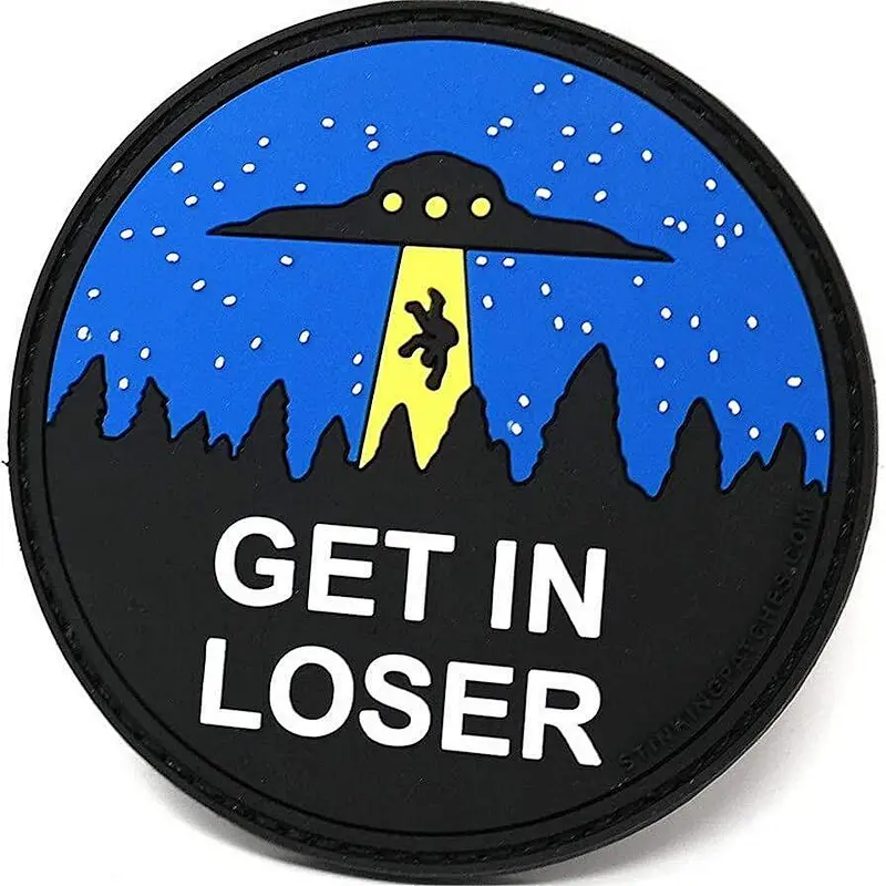 Get in Loser PVC Rubber PVC Hook and Loop Patch Funny