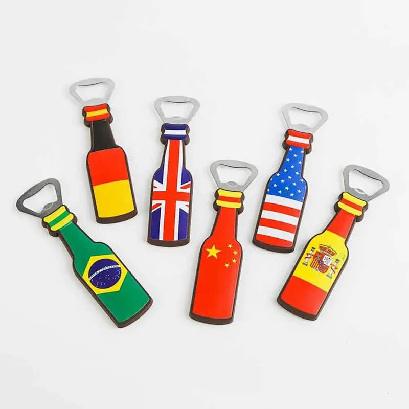 Creative PVC Advertising National Flag Bottle Opener