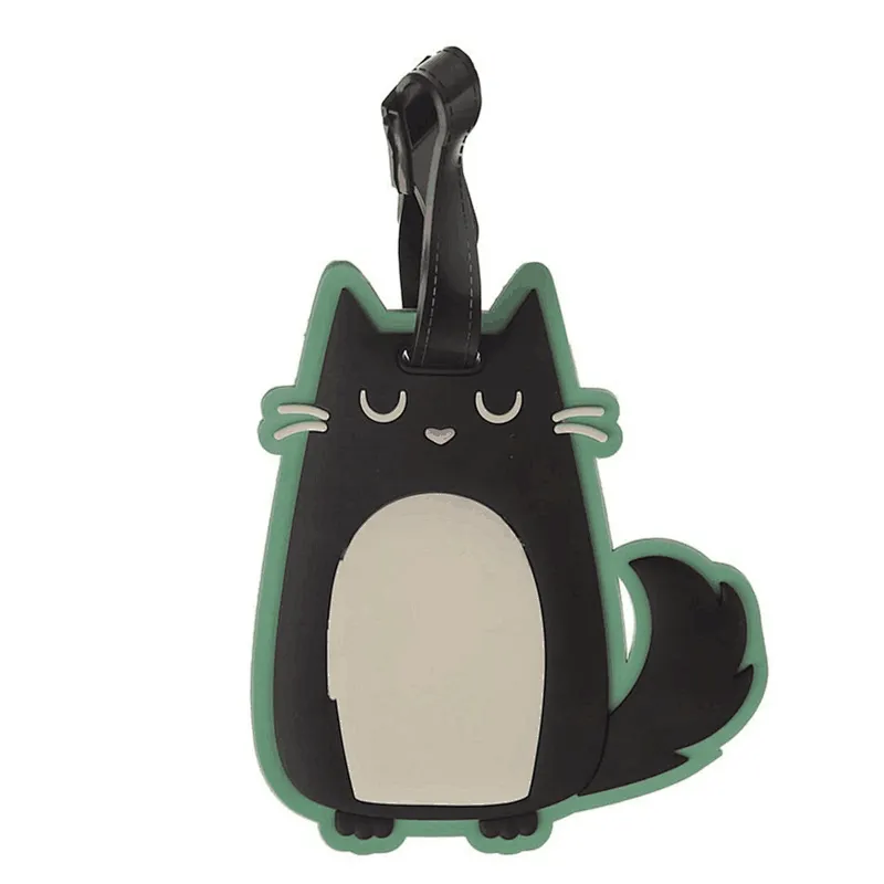 Feline Fine Cute Cat PVC Luggage Tag