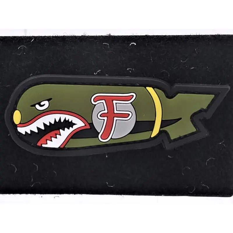 'Shark Missile  F Bomb' PVC Rubber Velcro Patch