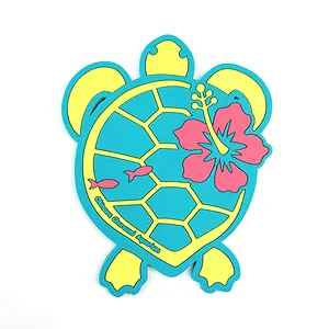 Soft pvc turtles coaster custom pvc coasters