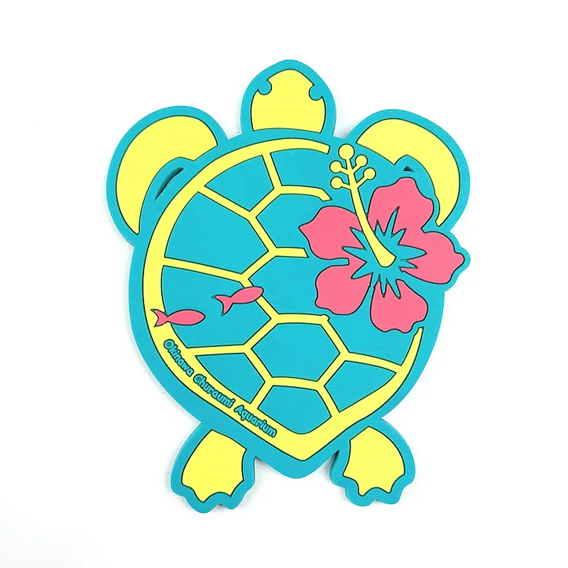 Soft pvc turtles coaster custom pvc coasters