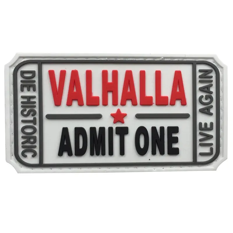 custom logo Valhalla Entrance Ticket soft PVC Patch