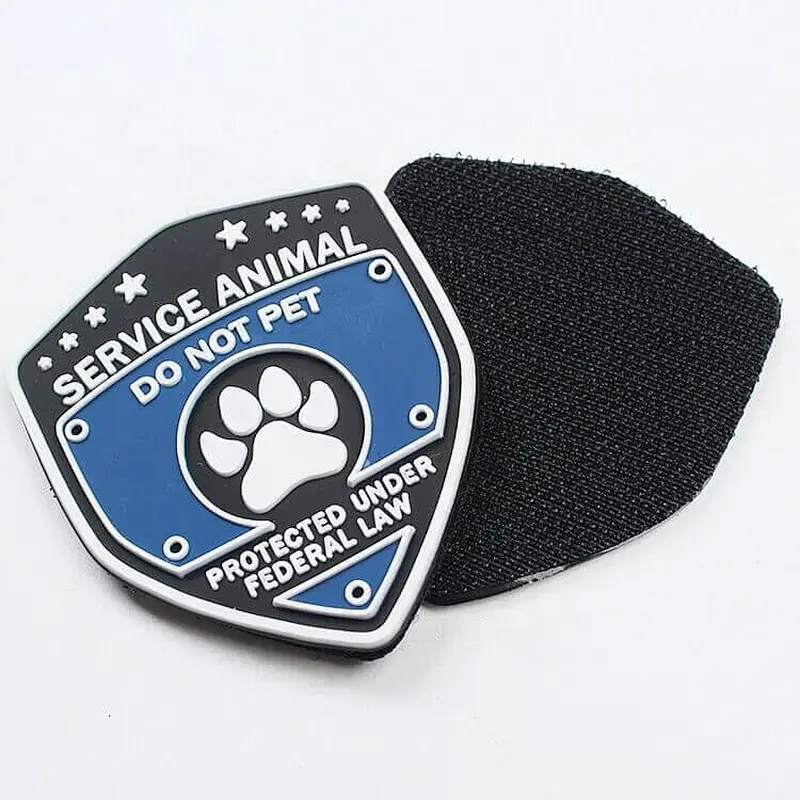 Custom PVC Rubber Logo Patches with Hook and Loop Fastener