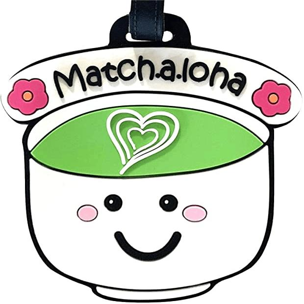 Matcha Aloha Green Tea PVC Luggage Bag ID Tag