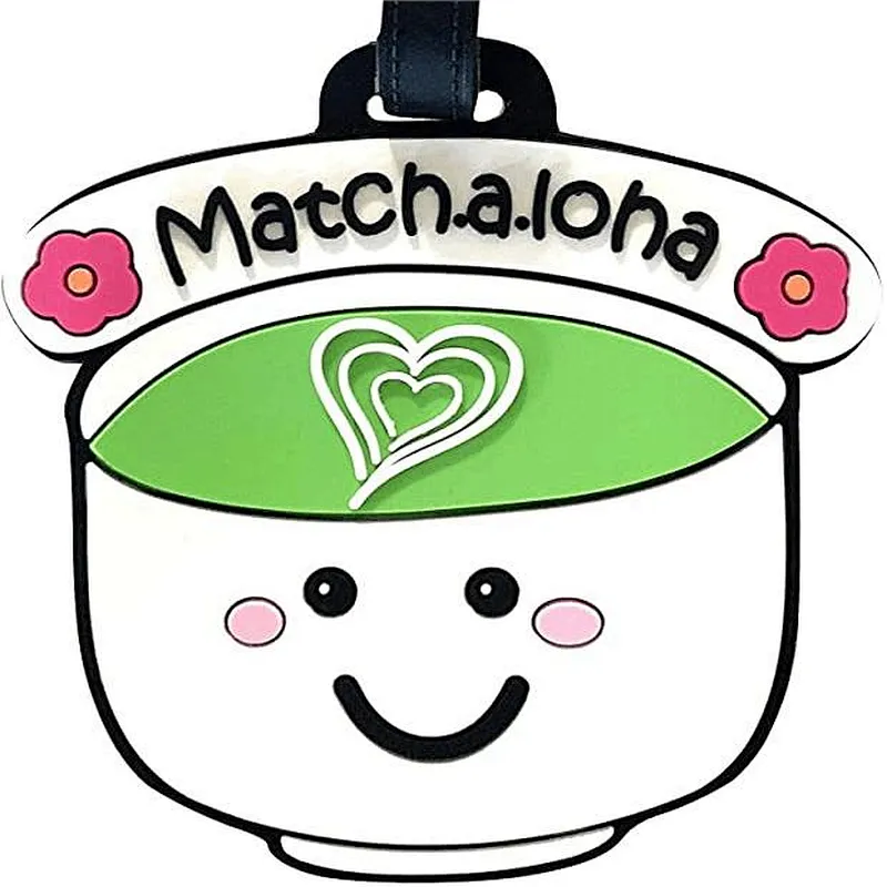 Matcha Aloha Green Tea PVC Luggage Bag ID Tag