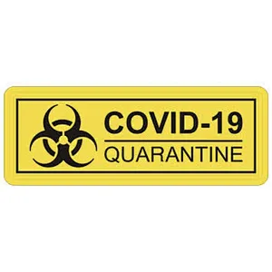 3D COVID-19 Quarantine pvc Patch