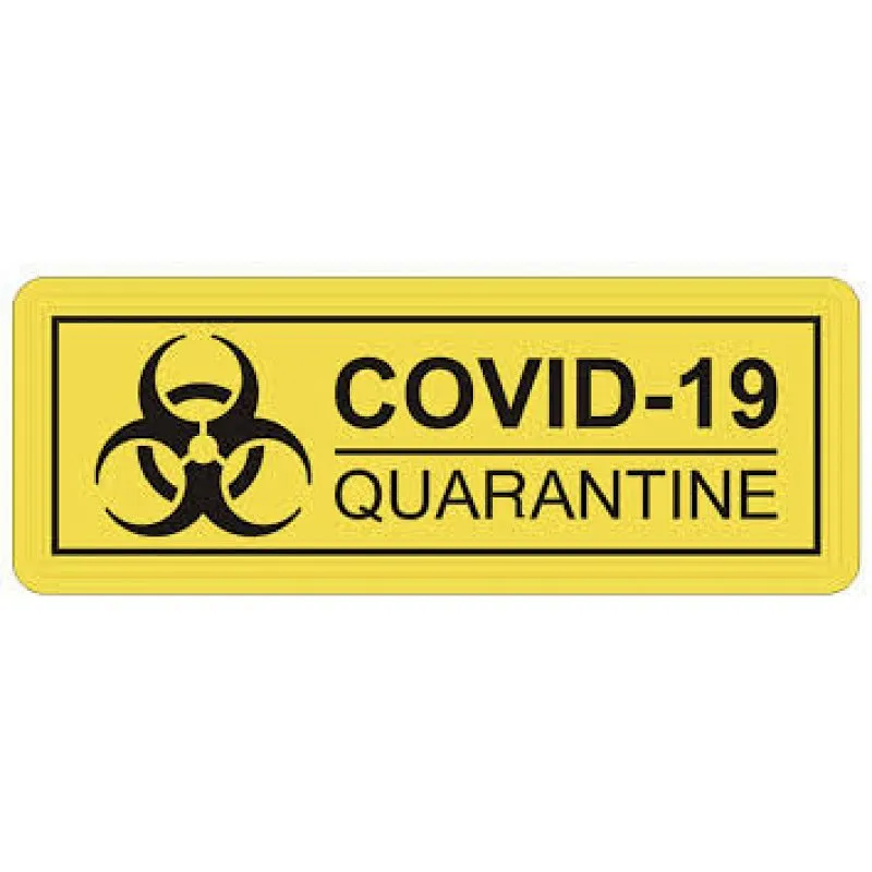 3D COVID-19 Quarantine pvc Patch