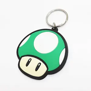 Custom 3D Soft Pvc Keychain Super Mario Accessories Pvc Rubber Key Ring