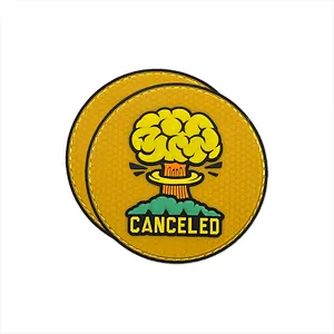 Customizable Washable PVC Patch With Iron-On Backing Mushroom Cloud Patch