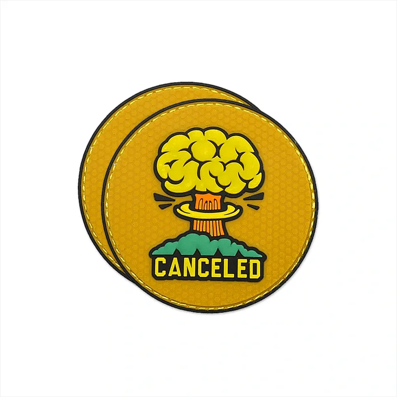 Customizable Washable PVC Patch With Iron-On Backing Mushroom Cloud Patch