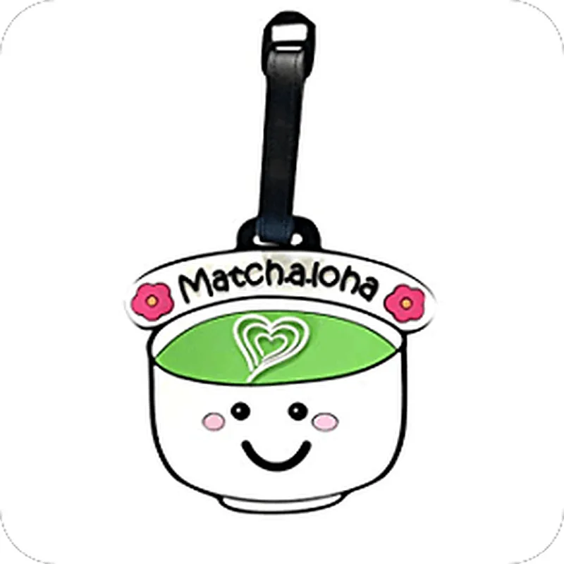 Matcha Aloha Green Tea PVC Luggage Bag ID Tag