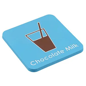 Custom 2D PVC chocolate Cup Coaster For Drink