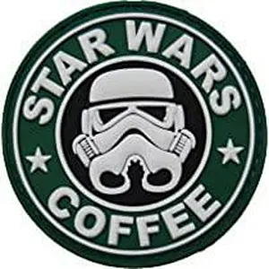 3D STAR WARS and COFFEE Army Green pvc patch