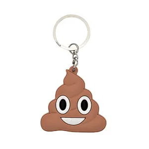 Key Ring Soft PVC Key Ring Smile Metal Cartoon Emoji Keychains Rubber Cool Keychains Fashion Novelty Gifts