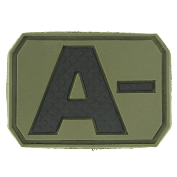 3D PVC Army Military Blood Type Patch