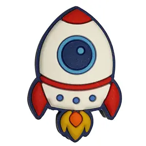 PVC Kawaii Cartoon Fridge Magnetic Sticker Rocket Refrigerator Magnets