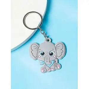 Elephant Shape Animal Design Creative Cartoon Souvenirs Gifts Pvc Keychain