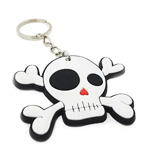 Custom Cheap Innovative Pyc Keyring Skull Keychain