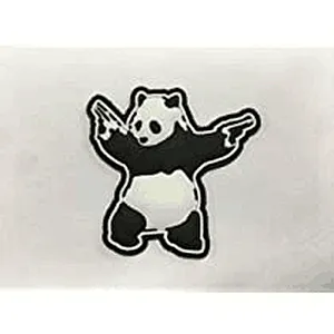 3D PVC Panda with Guns Shooting Panda Rubber PVC Morale Patch
