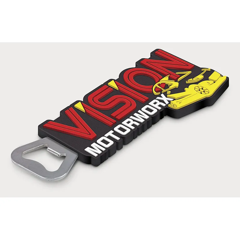 Custom PVC Bottle Openers have 3D branding of your logo on one side