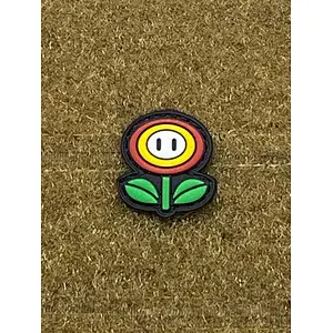 Fire Flower PVC Cat Eye Morale Patch