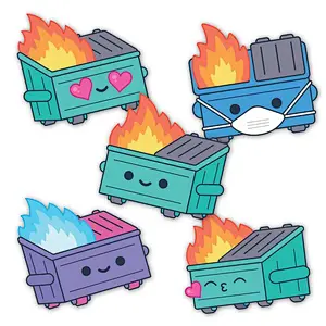 Dumpster Fire Luggage Tag
