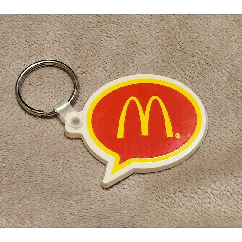 Vintage McDonalds Golden Arches Rubber Keychain