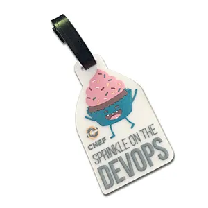 3D Custom ice cream PVC Luggage Tag
