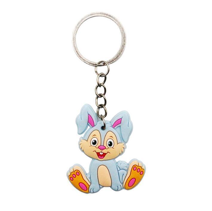 PVC Cartoon Keychain Farm Animal Rabbit Cute Key chain
