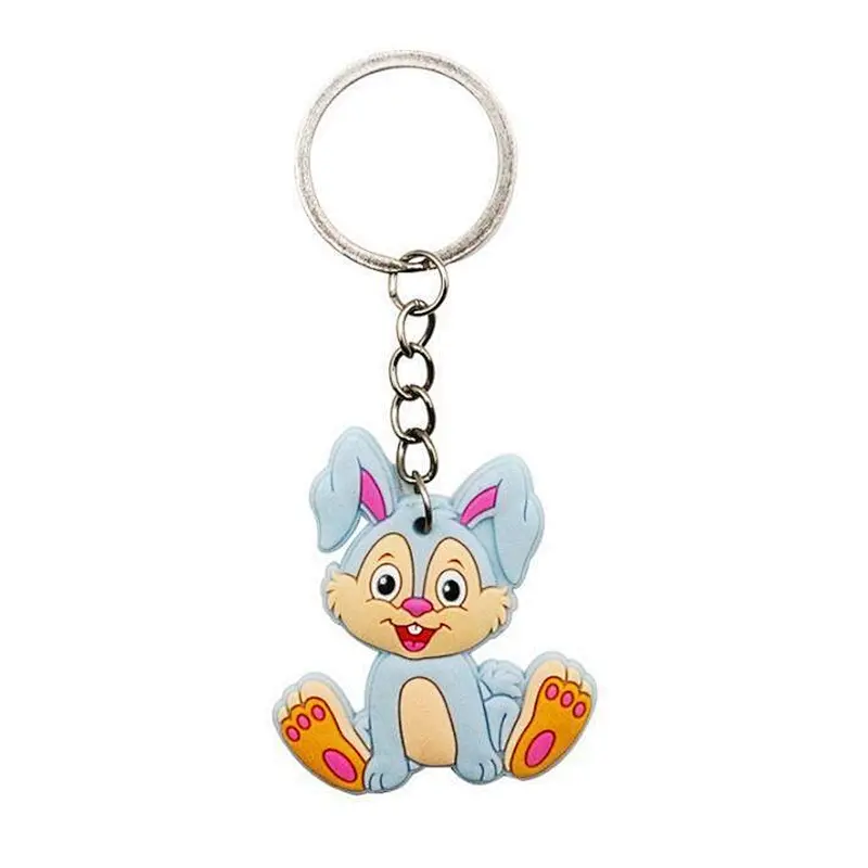 PVC Cartoon Keychain Farm Animal Rabbit Cute Key chain