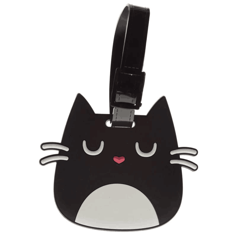 Feline Fine Cute Cat PVC Luggage Tag