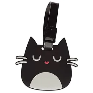 Feline Fine Cute Cat PVC Luggage Tag