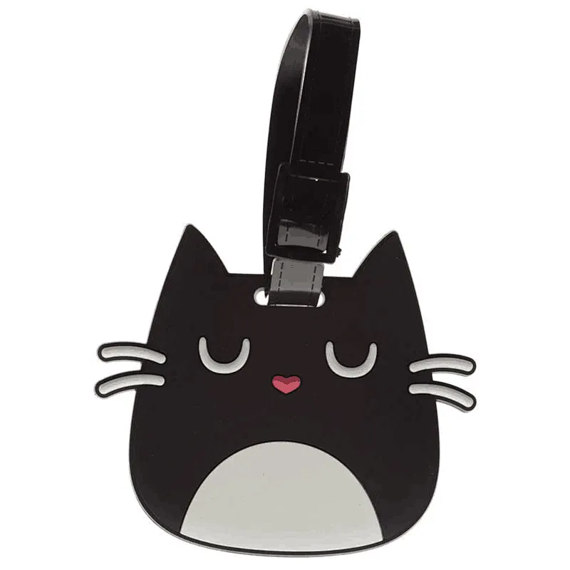 Feline Fine Cute Cat PVC Luggage Tag
