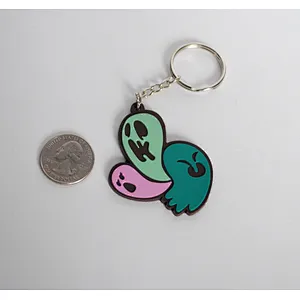 custom shaped Pumpkin Bat Ghost Soft Keyring Halloween party pendants Soft Rubber Pvc Halloween Keychain