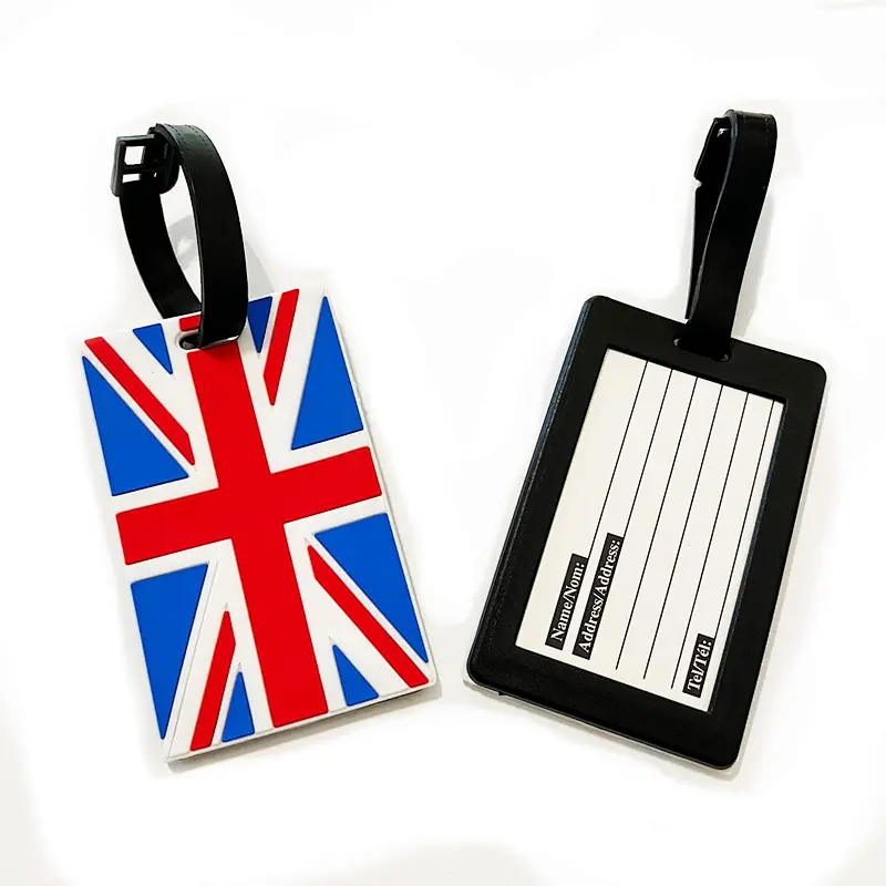New National Flag Luggage Tag PVC ID Address Holder Baggage Label Travel Accessories Bag Portable Traveling Tags