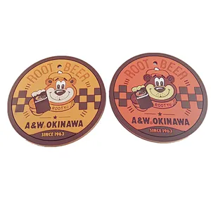 Custom 2d Soft Pvc Cup Coaster For Drinks
