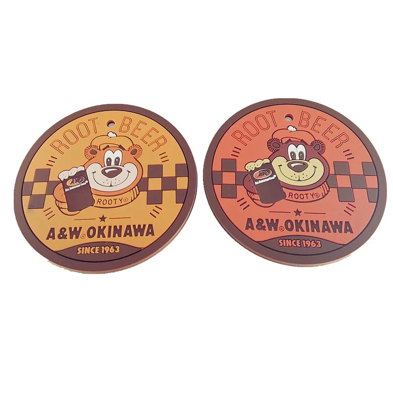 Custom 2d Soft Pvc Cup Coaster For Drinks
