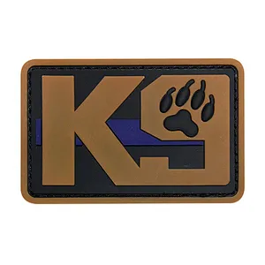 PVC K9 Patch Dog Military Morale Patch Tactical Emblem Badges Hook Back Rubber patch