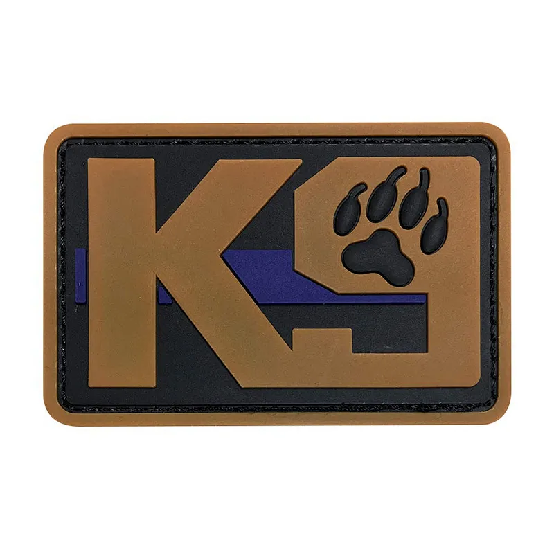 PVC K9 Patch Dog Military Morale Patch Tactical Emblem Badges Hook Back Rubber patch