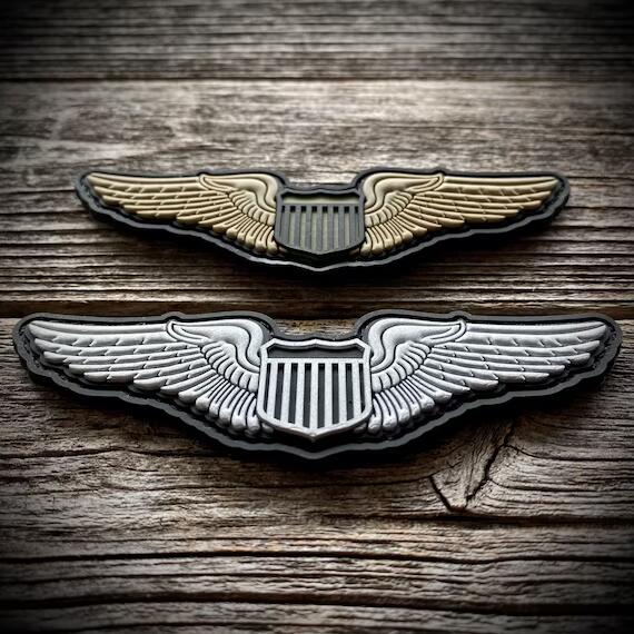 AIR FORCE aviator Badge PVC Patch Pilot Aircrew Wings