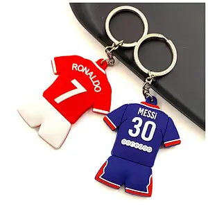 Pvc Football Jersey Keychain Pvc Ac Milan Paris Pendant Keychain