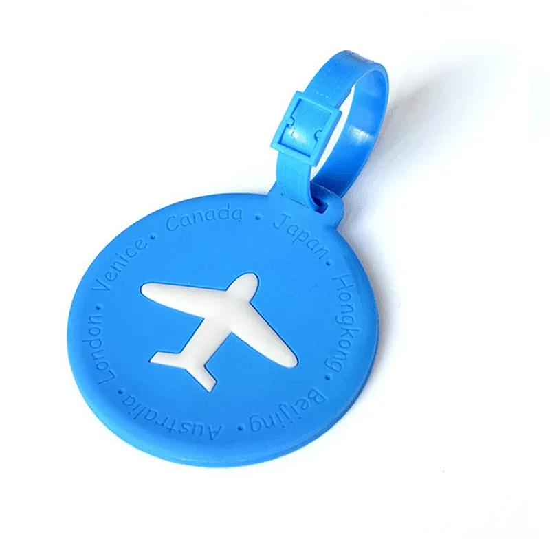 Round PVC Luggage Tag Travel Bag Identification Tag